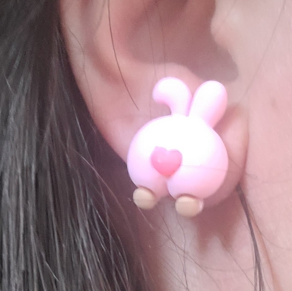 🐰Brand New Bunny Earrings Face and Backside - Picture 5 of 6